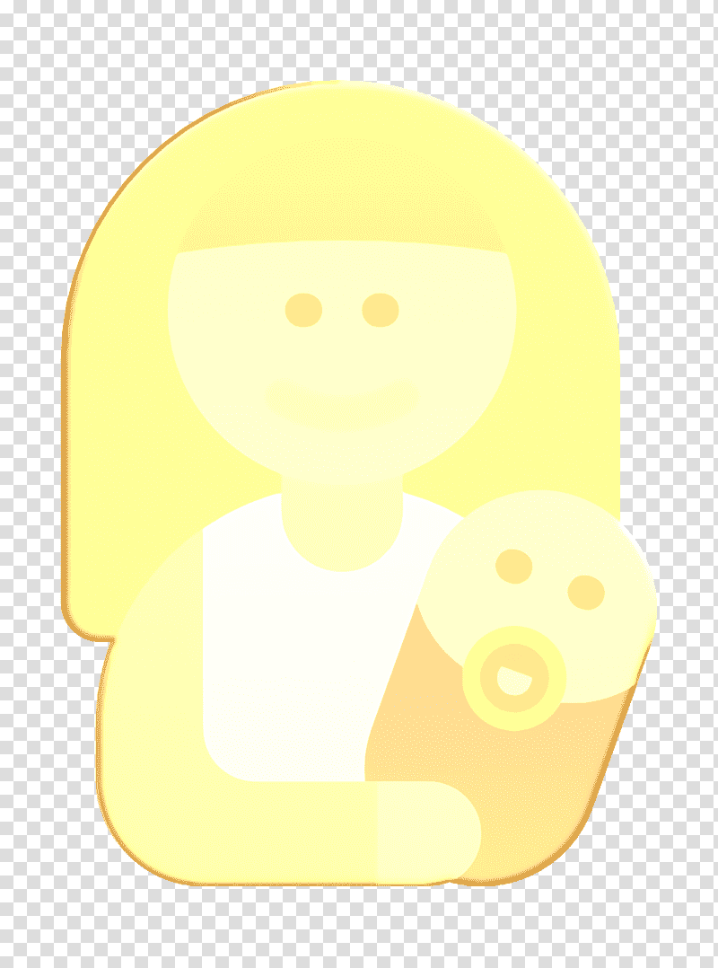 Baby icon Mother icon Motherhood icon, Yellow, Meter, Cartoon transparent background PNG clipart