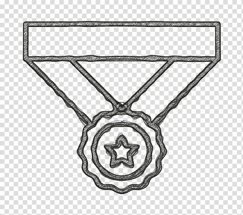 Medal icon School icon, Line Art, Coloring Book transparent background PNG clipart