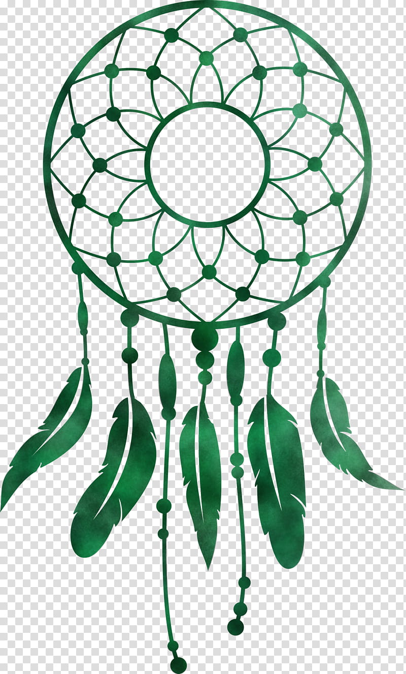 dreamcatcher with peacock feathers drawing