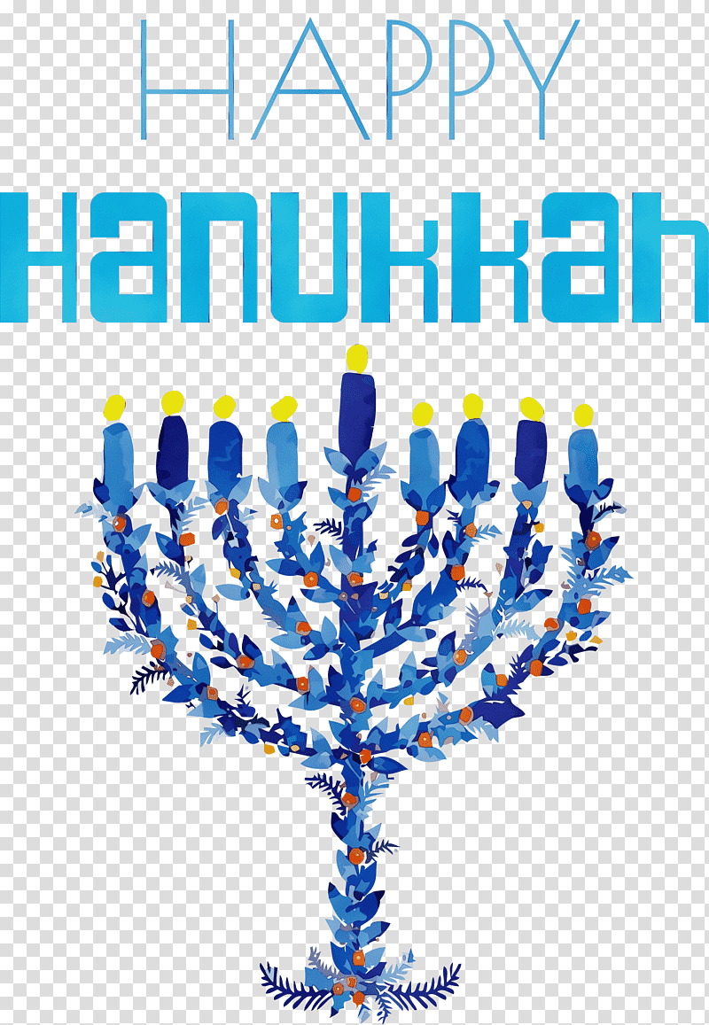 Hanukkah, Happy Hanukkah, Watercolor, Paint, Wet Ink, Menorah, DREIDEL transparent background PNG clipart