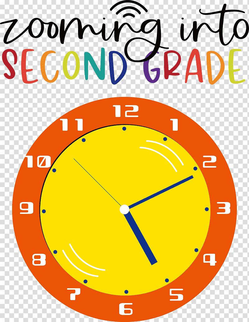 back to school second grade, Clock, Wall Clock, Yellow, Line, Meter, Geometry transparent background PNG clipart