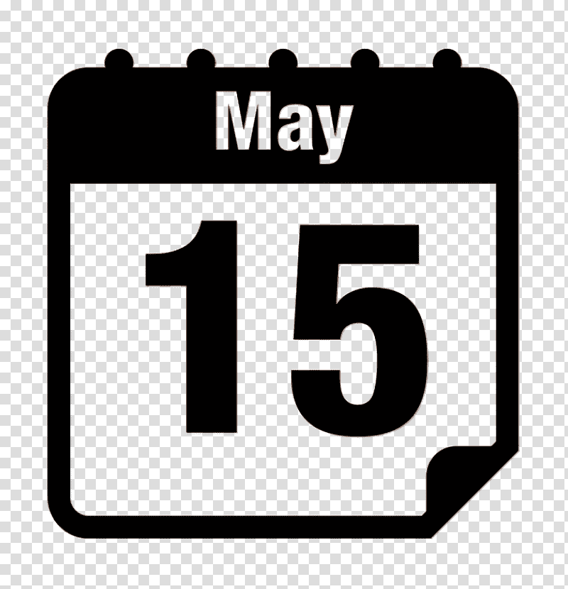 interface icon Calendar Icons icon Calendar icon, May 15 Calendar Page Interface Symbol Icon, Logo, Sign, Number, Line, Meter transparent background PNG clipart