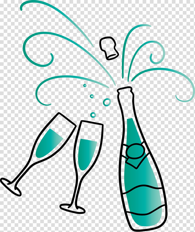 Champagne Party, Line Art, Leaf, Tree, Meter, Teal, Plants, Plant Structure transparent background PNG clipart