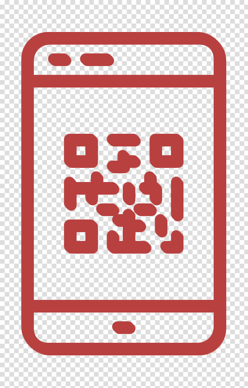 Qr code icon Scan icon Shopping icon, Mobile Phone transparent background PNG clipart