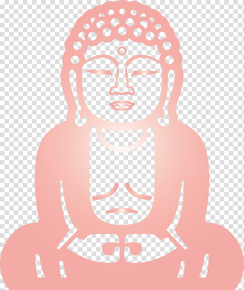 head meditation pink forehead temple, Buddha, Watercolor, Paint, Wet Ink, Guru, Sitting transparent background PNG clipart
