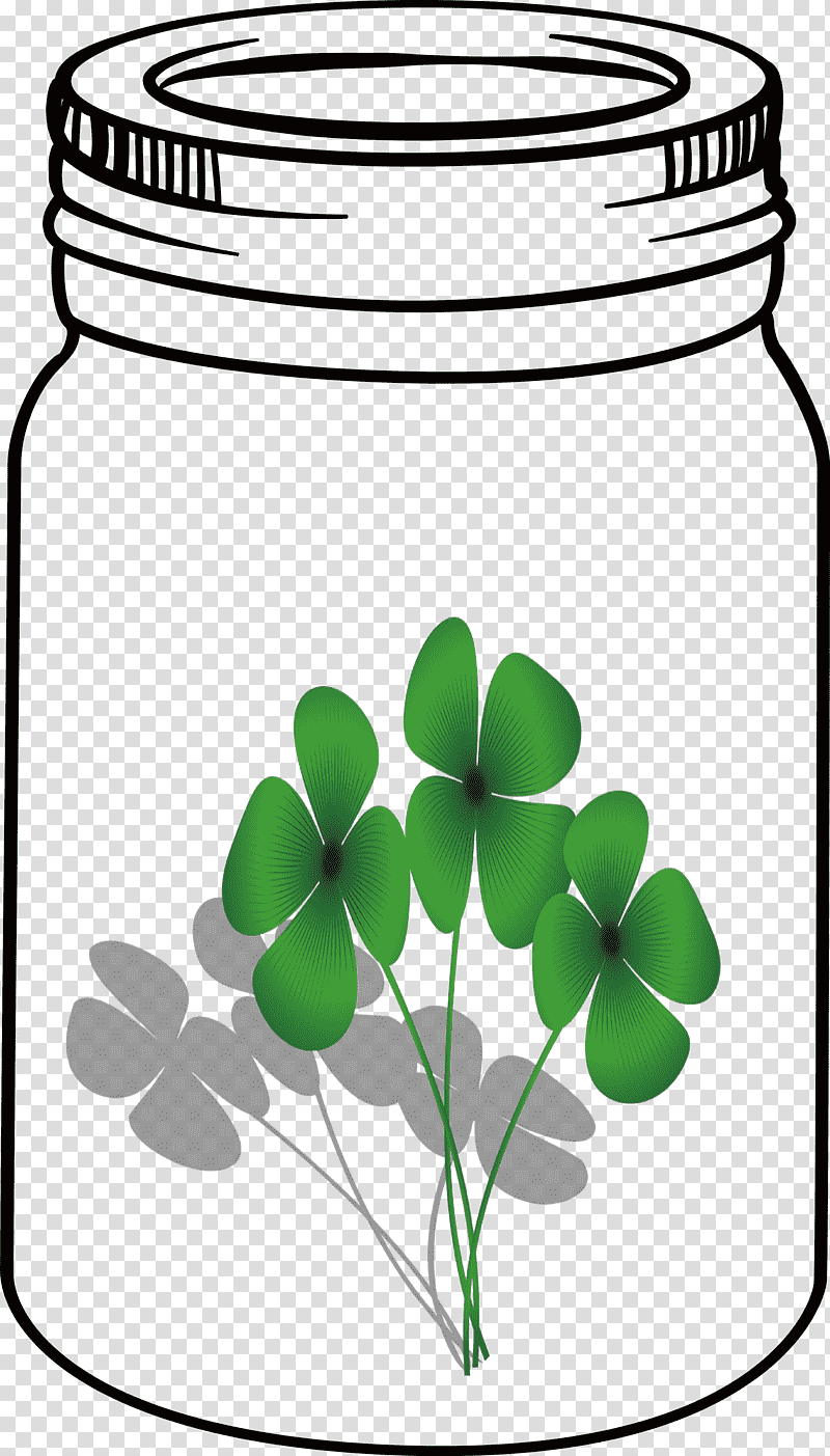 St Patricks Day Mason Jar, Leaf, Shamrock, Green, Tree, Plant, Science transparent background PNG clipart