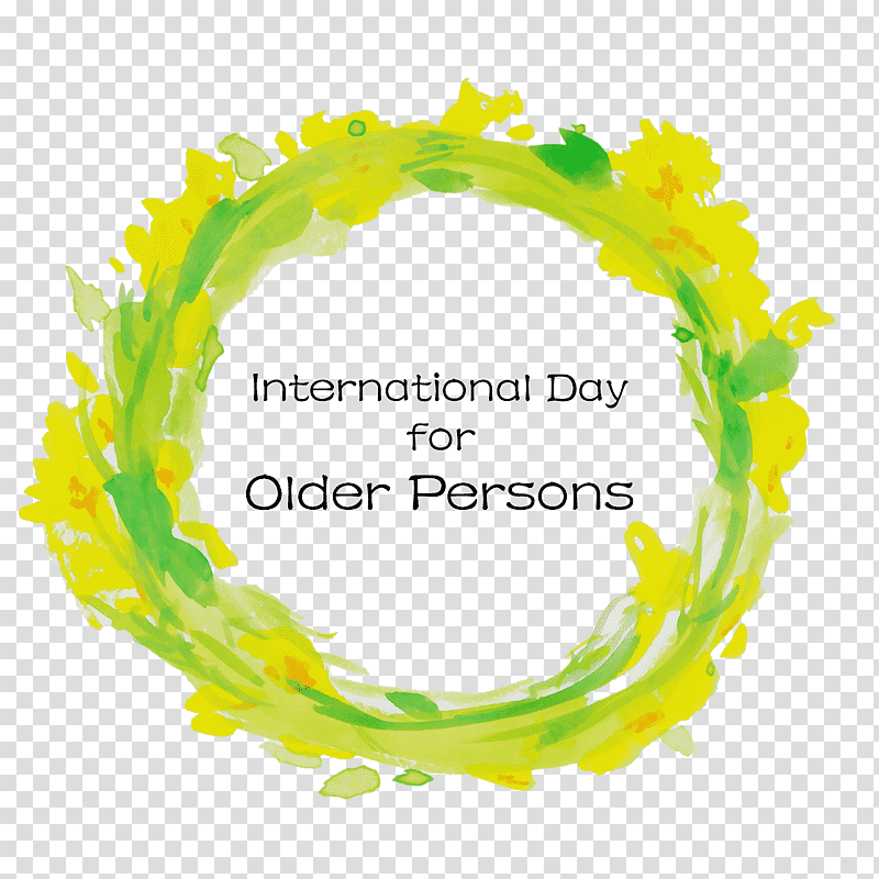leaf circle yellow font meter, International Day For Older Persons, Watercolor, Paint, Wet Ink, Analytic Trigonometry And Conic Sections, Biology transparent background PNG clipart