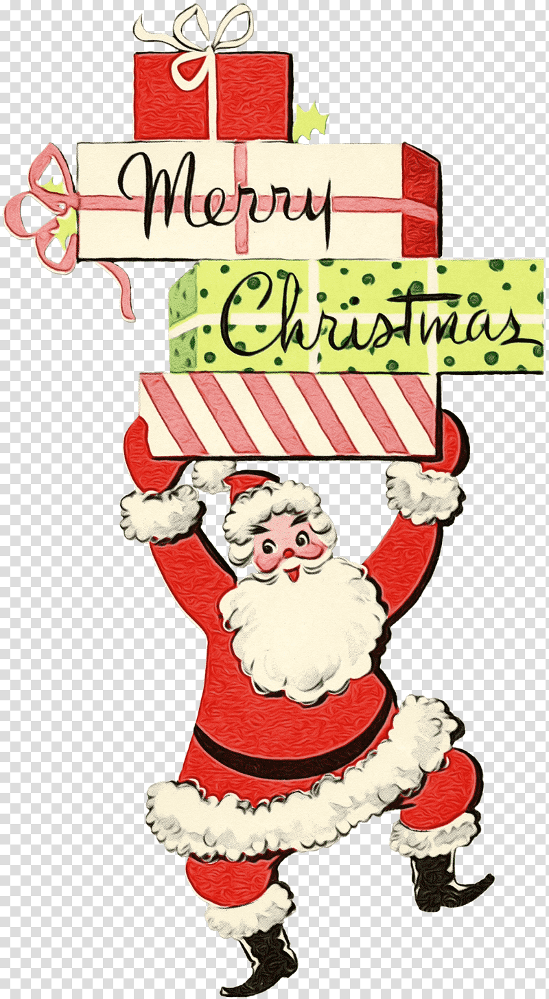 Santa Claus, Watercolor, Paint, Wet Ink, Mrs Claus, Christmas , Candy Cane transparent background PNG clipart