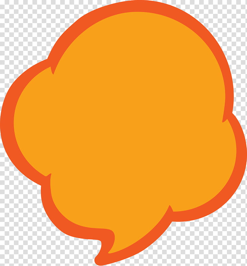 thought bubble Speech balloon, Orange, Yellow transparent background PNG clipart