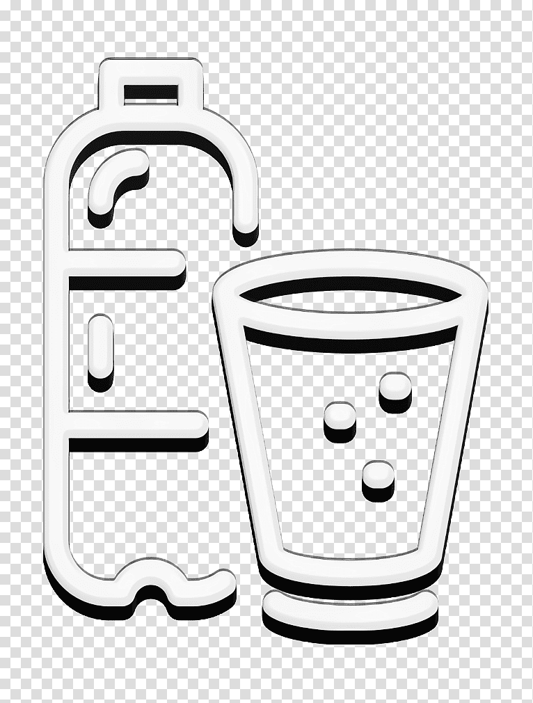 Drink Water icon Wellness Line Craft icon Cup icon, Line Art, Black And White
, Meter transparent background PNG clipart