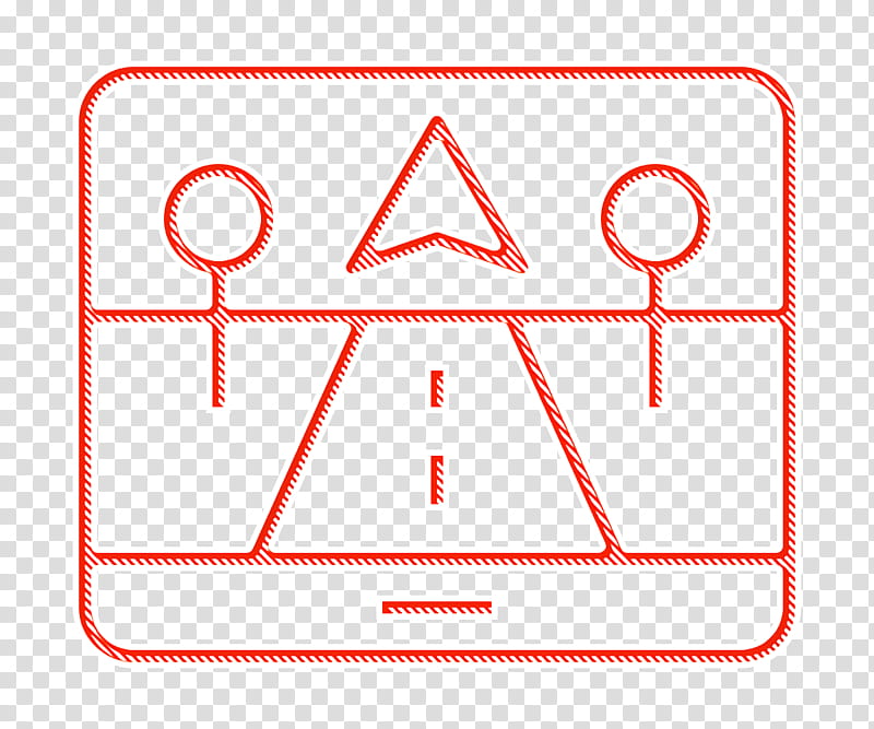 Tablet icon Navigation Map icon Pgs icon, Text, Line, Diagram, Triangle, Rectangle, Circle transparent background PNG clipart