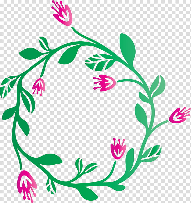 flower frame floral frame sping frame, Leaf, Plant, Magenta, Pedicel transparent background PNG clipart