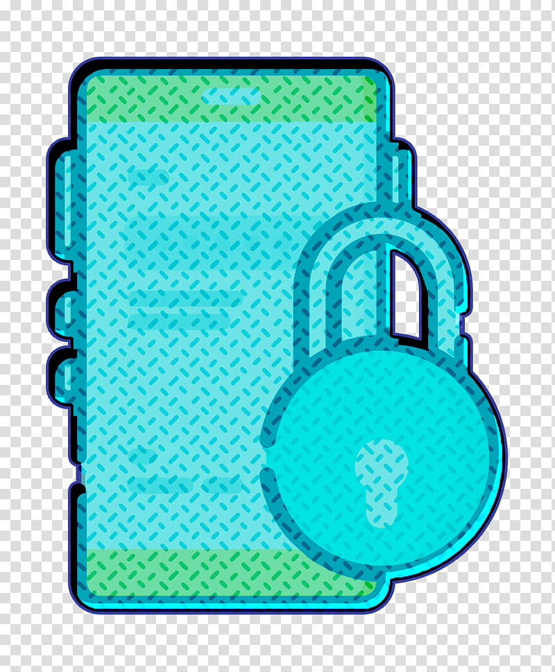 Locker icon Social media icon Password icon, Mobile Phone Accessories, Green, Line, Turquoise, Meter, Iphone transparent background PNG clipart