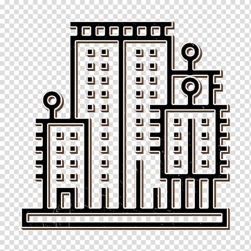 Condominium icon City garden tower icon Pattaya icon, Architecture, Facade transparent background PNG clipart