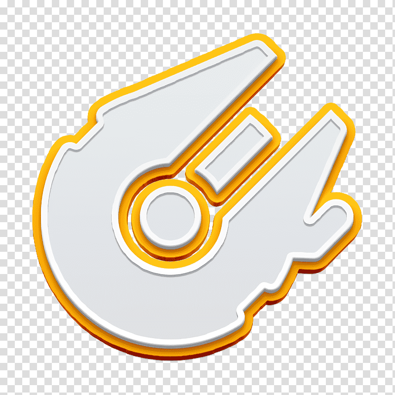 transport icon Space rocket icon Millennium Falcon icon, Logo, Emblem, Circle, Yellow, Meter, Computer Hardware transparent background PNG clipart