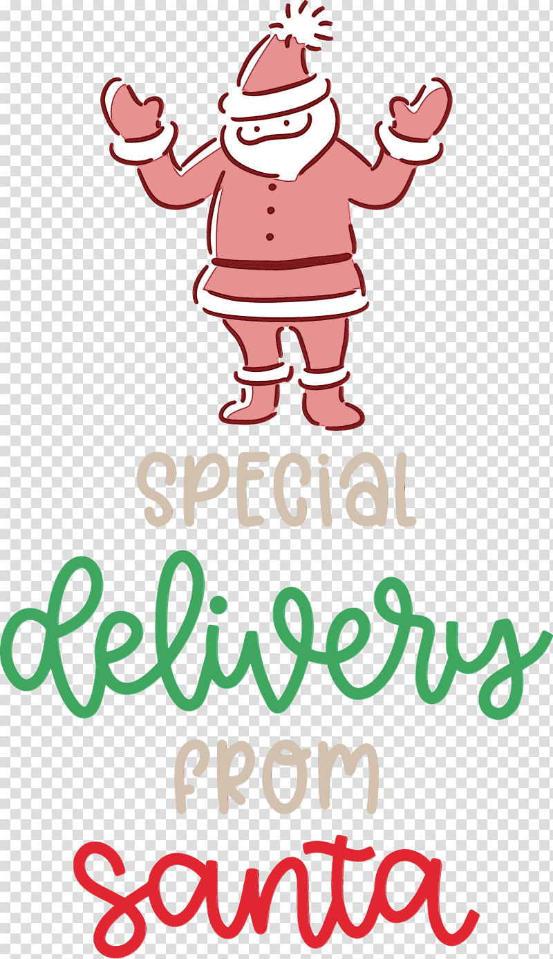 Christmas Day, Special Delivery From Santa, Christmas , Watercolor, Paint, Wet Ink, Meter transparent background PNG clipart