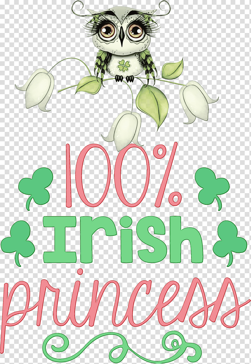 Floral design, Irish Princess, St Patricks Day, Saint Patrick, Watercolor, Paint, Wet Ink transparent background PNG clipart