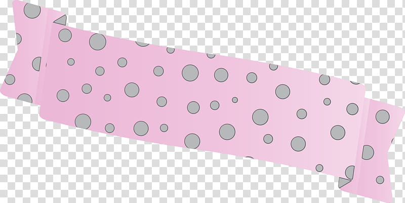 Polka dot, Decoration Ribbon, Cute Ribbon, Watercolor, Paint, Wet Ink, Pink, Rectangle transparent background PNG clipart