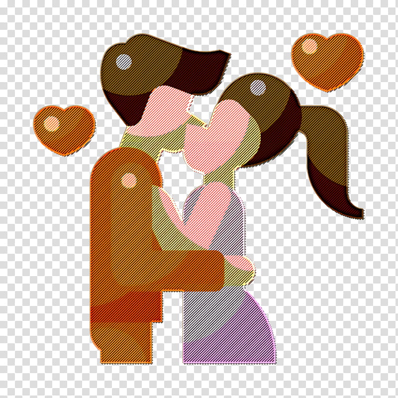 Romantic Love icon Kiss icon, Cartoon transparent background PNG clipart