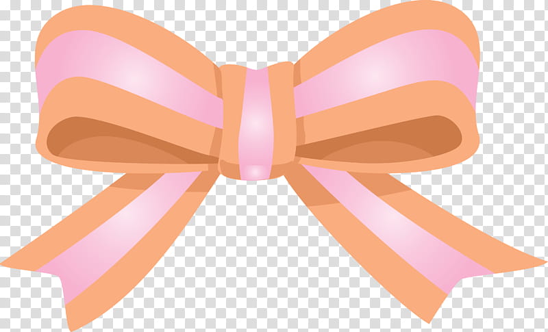 Decoration Ribbon Cute Ribbon, Pink, Orange, Bow Tie, Peach, Butterfly transparent background PNG clipart