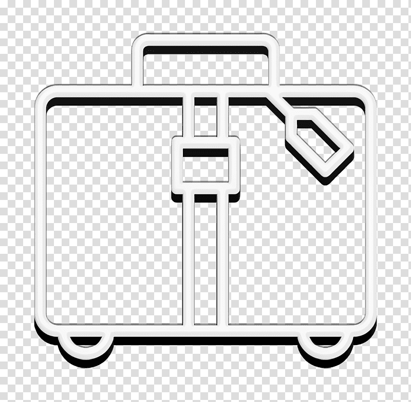 Hotel services icon Bag icon Suitcase icon, Line, Meter, Geometry, Mathematics transparent background PNG clipart