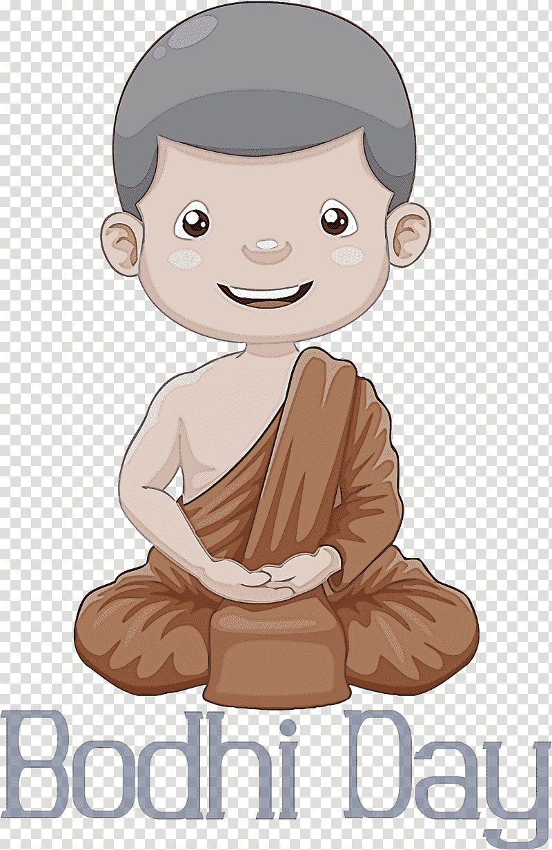 bodhi day bodhi, Cartoon, Poster, Drawing, Comics, Traditionally Animated Film, Monk transparent background PNG clipart