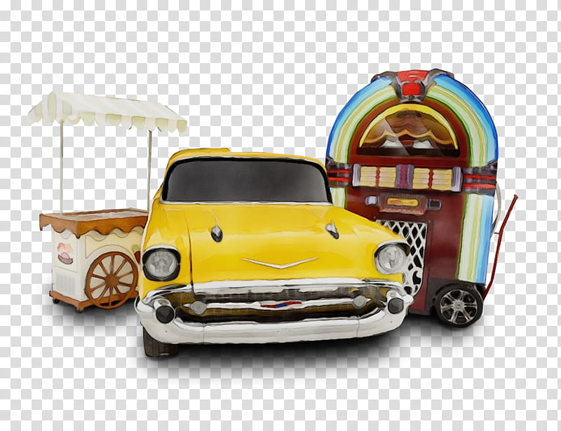 compact car model car vintage car car scale model, Watercolor, Paint, Wet Ink, Yellow, Physical Model, Automobile Engineering transparent background PNG clipart