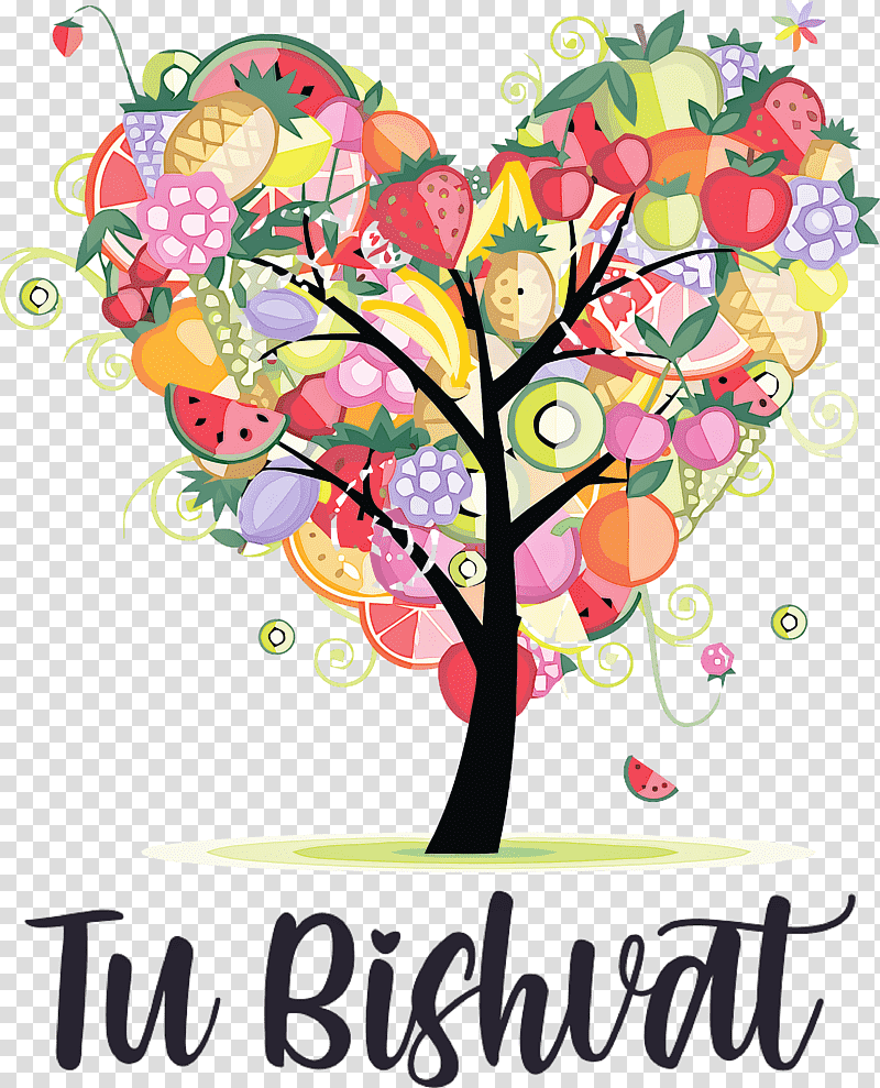 Tu BiShvat Jewish, Fruit Tree, Apple, Papaya, Banana, Apricot, Strawberry Tree transparent background PNG clipart