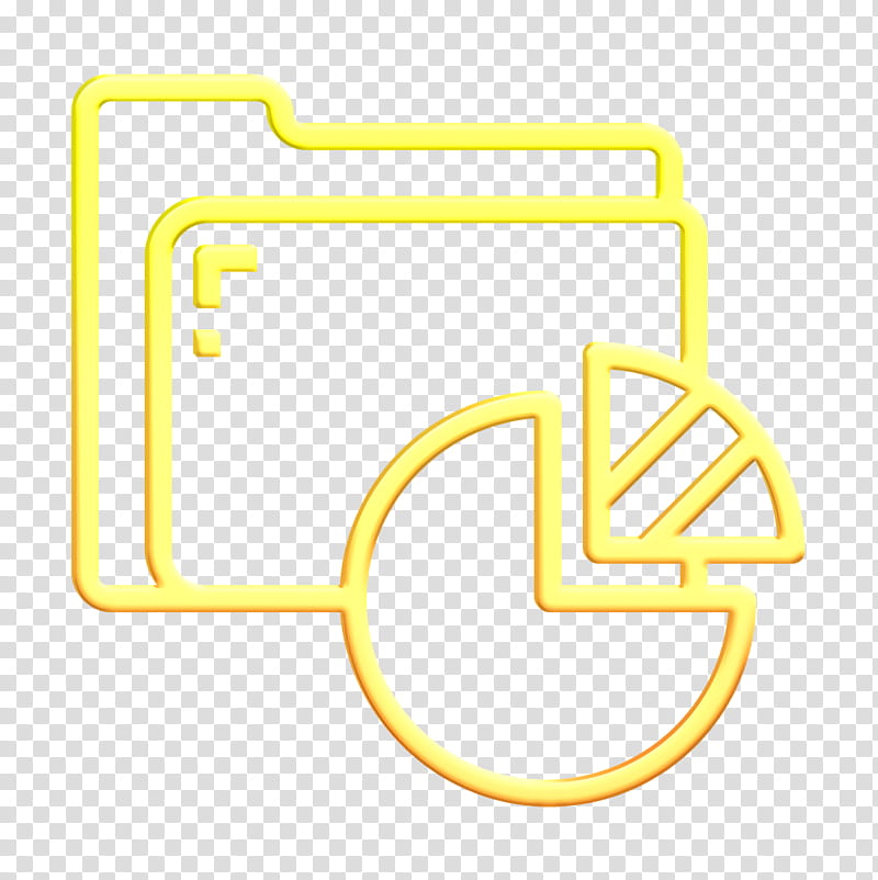 Folder and Document icon Files and folders icon Analysis icon, Text, Yellow, Line, Symbol, Logo, Signage, Neon transparent background PNG clipart