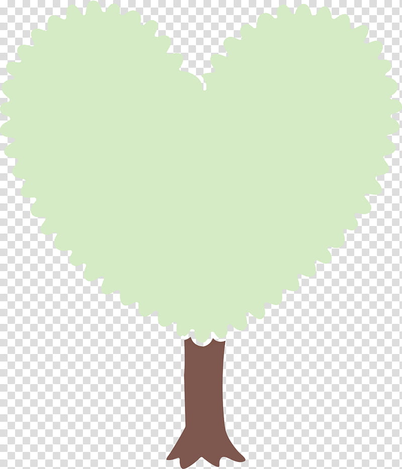 green heart leaf tree heart, Cartoon Tree, Abstract Tree, Tree , Plant, Symbol, Love transparent background PNG clipart