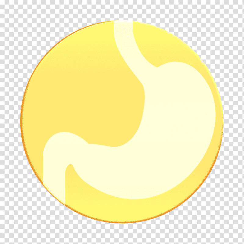 Medical elements icon Stomach icon, Crescent, Yellow, Meter transparent background PNG clipart
