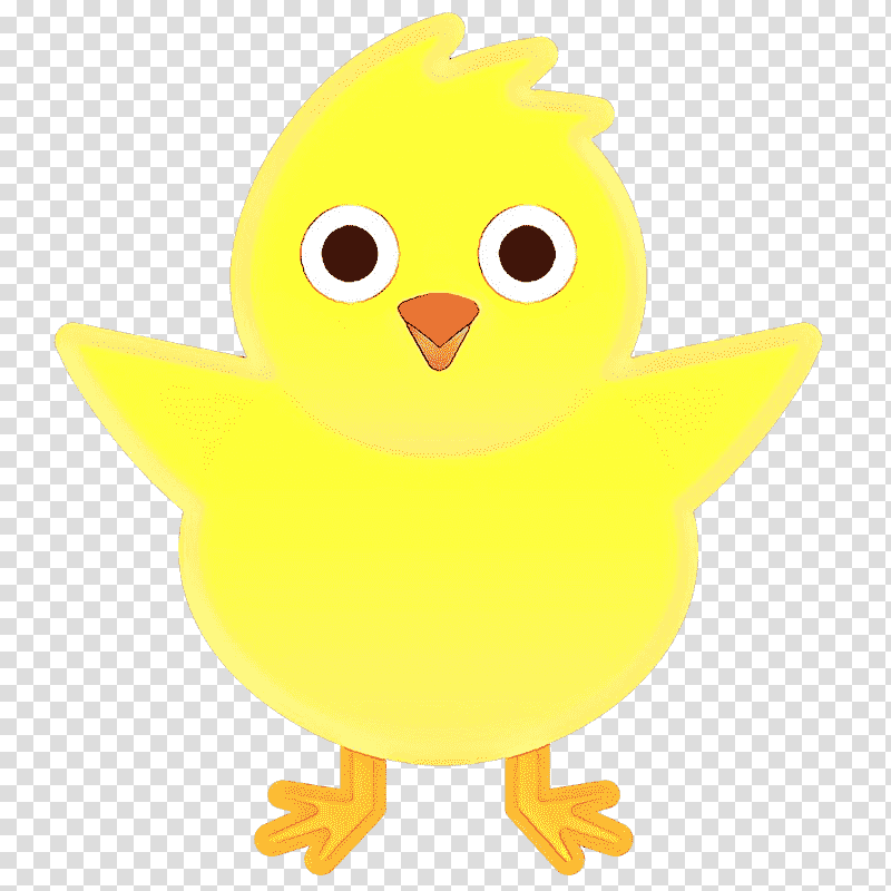 Emoji Chicken Transparency Rooster Heart, Cartoon, Kifaranga, Sticker, Yellow, Bird, Beak transparent background PNG clipart
