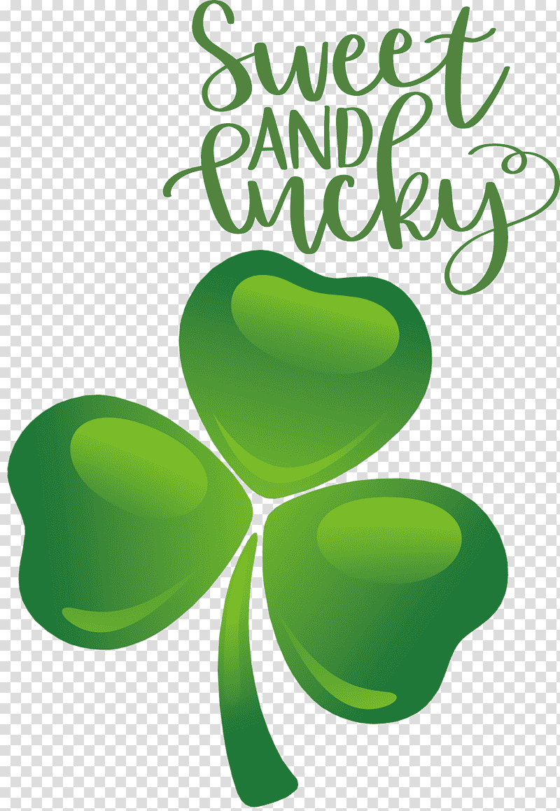 Sweet And Lucky St Patricks Day, Logo, Symbol, Leaf, Green, Chemical Symbol, Meter transparent background PNG clipart