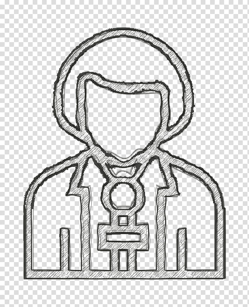 Reporter icon Jobs and Occupations icon Journalist icon, White, Line Art, Coloring Book transparent background PNG clipart