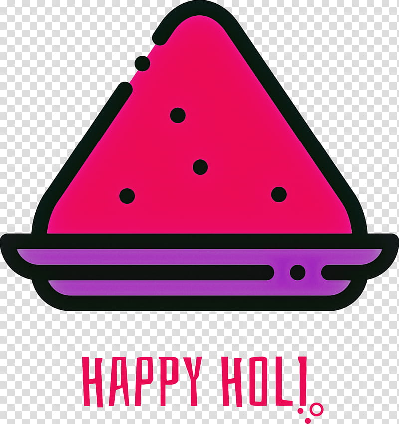 happy Holi holi colorful, Festival, Pink, Melon, Triangle transparent background PNG clipart