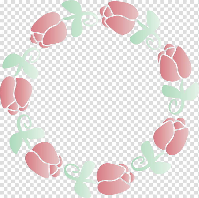 Tulip Frame Easter Frame, Pink, Circle, Sticker transparent background PNG clipart