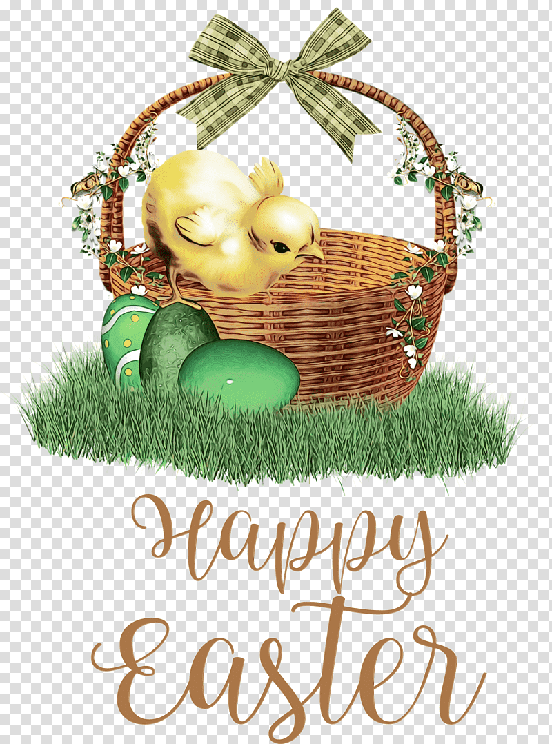 Easter Bunny, Happy Easter, Chicken And Ducklings, Watercolor, Paint, Wet Ink, Basket transparent background PNG clipart