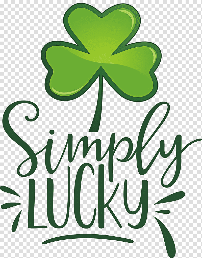 shamrock Simply Lucky Saint Patricks Day, Plant Stem, Leaf, Flower, Logo, Green, Tree transparent background PNG clipart