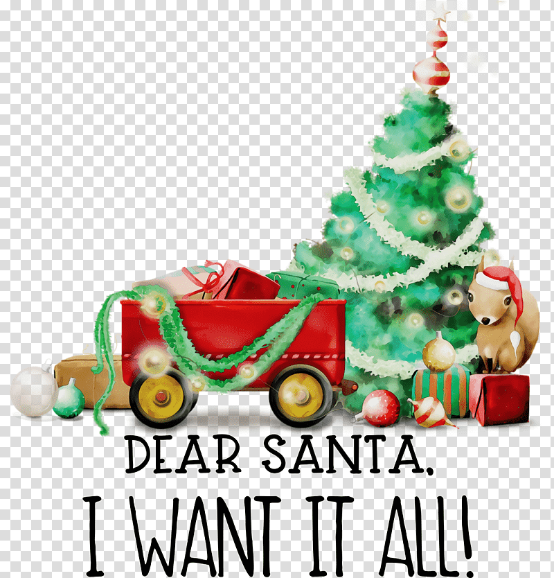 Christmas Day, Dear Santa, Christmas , Watercolor, Paint, Wet Ink, Tela transparent background PNG clipart