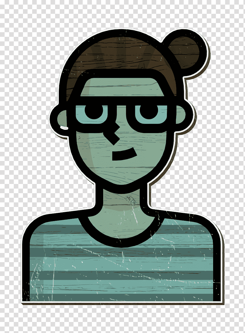 Avatar icon Girl icon Woman icon, Glasses, Cartoon M transparent background PNG clipart