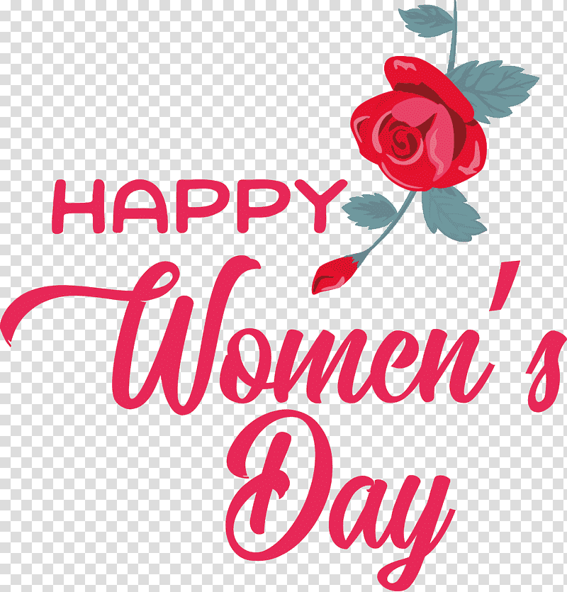 Womens Day Happy Womens Day, Rose, Floral Design, Garden Roses, Cut Flowers, Logo, Petal transparent background PNG clipart