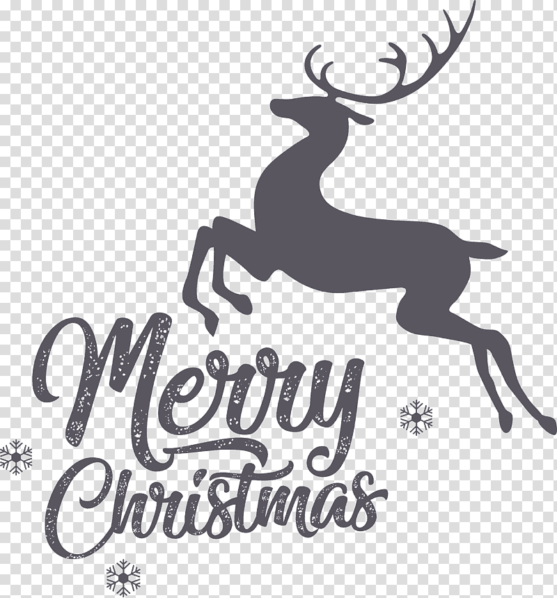 Merry Christmas, Reindeer, Horse, Logo, Dog, Black, Text transparent background PNG clipart