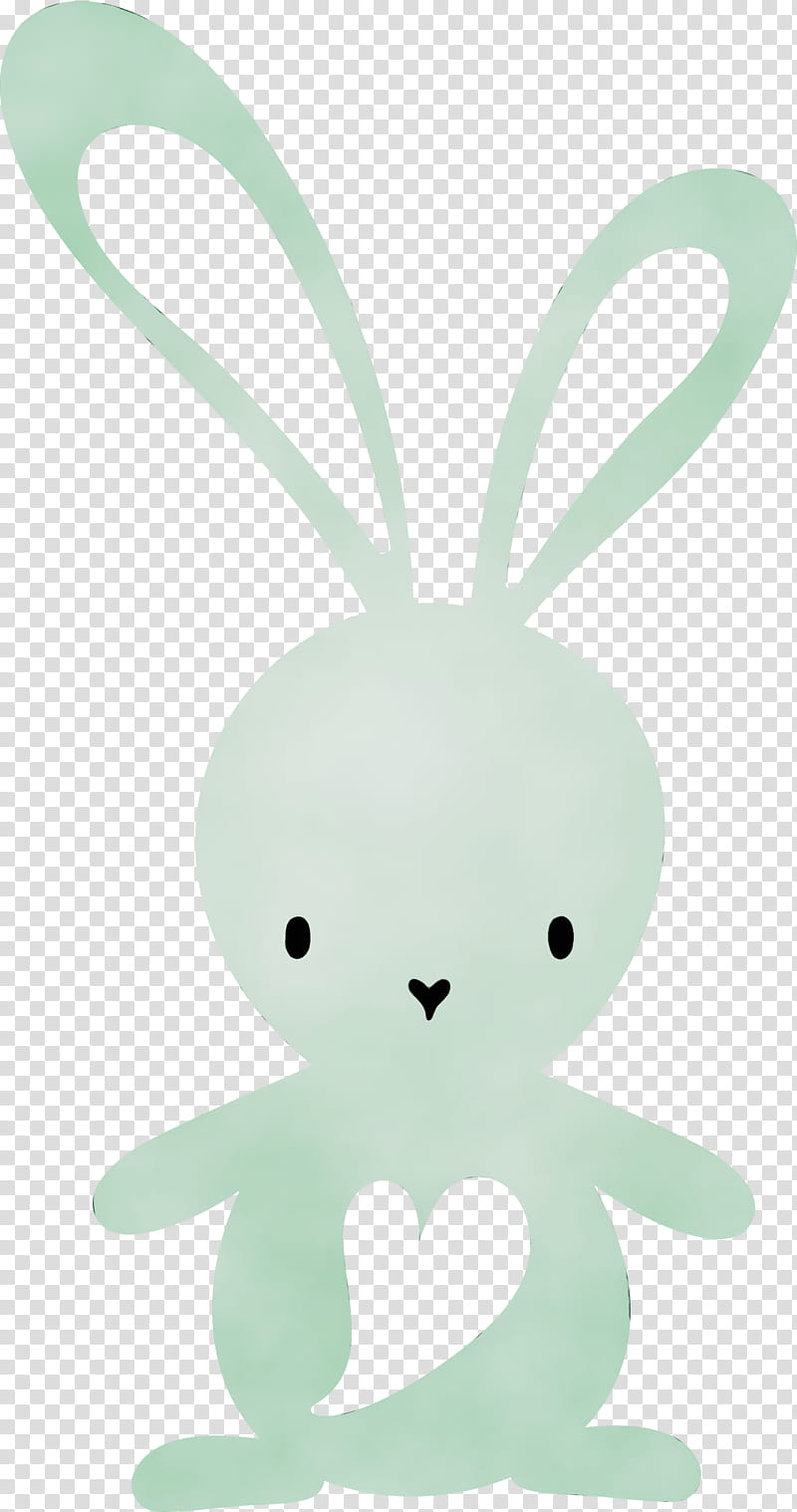 Baby toys, Cute Easter Bunny, Easter Day, Watercolor, Paint, Wet Ink, Green, Rabbit transparent background PNG clipart