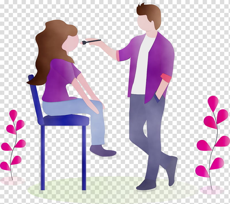 furniture sitting conversation gesture, Makeup, Girl, Watercolor, Paint, Wet Ink transparent background PNG clipart