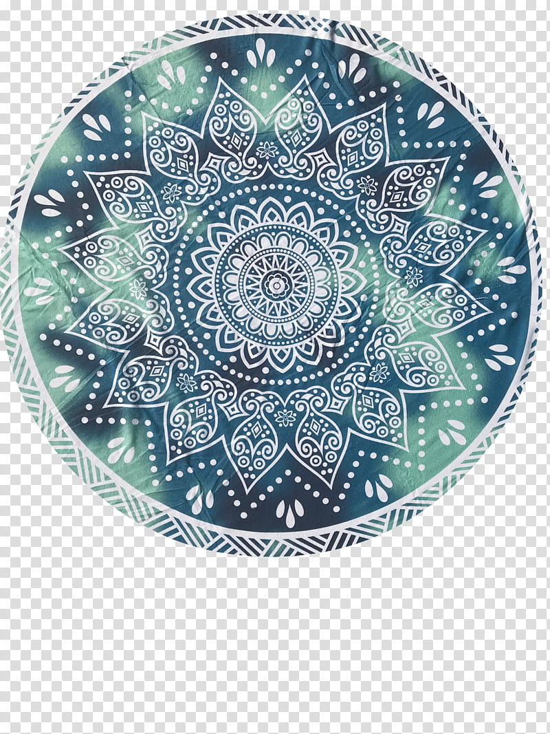 Floral Circle, Visual Arts, Symmetry, Tableware, Aqua, Green, Turquoise, Teal transparent background PNG clipart