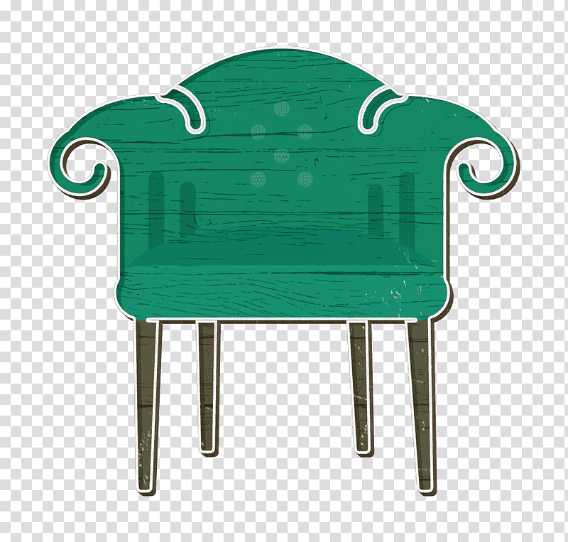 Sofa icon Household Compilation icon, Green, Garden Furniture, Turquoise, Chair M transparent background PNG clipart