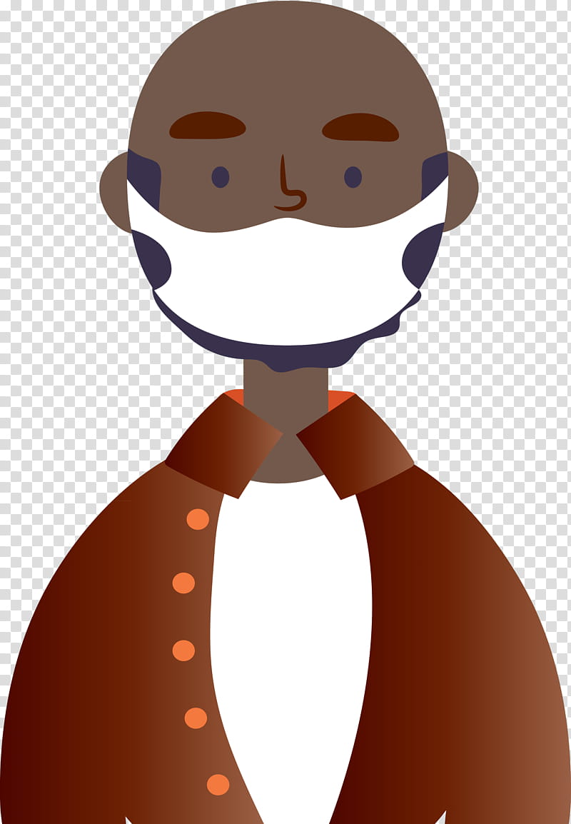 Wearing Mask Coronavirus Corona, Cartoon, Neck, Animation, Moustache, Bow Tie, Toy, Scarf transparent background PNG clipart