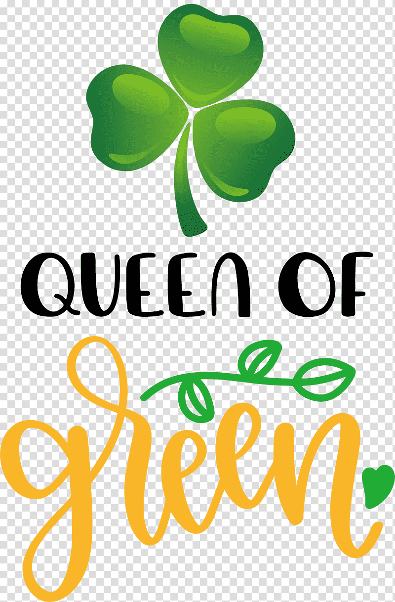 Queen of Green St Patricks Day Saint Patrick, Fourleaf Clover, Shamrock, Luck, Saint Patricks Day, Plant Stem, Symbol transparent background PNG clipart