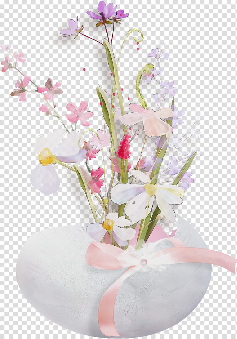 Artificial flower, Watercolor, Paint, Wet Ink, Cut Flowers, Plant, Ikebana, Pink transparent background PNG clipart