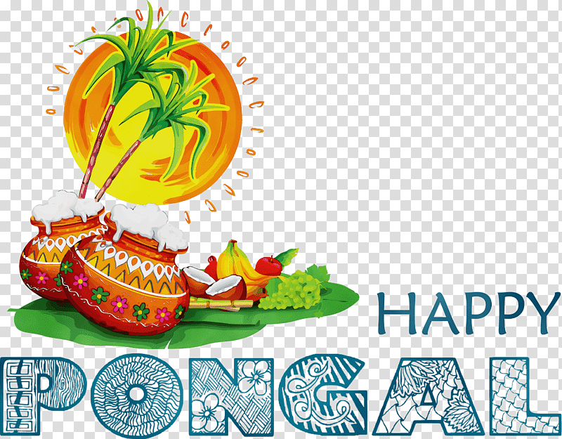 Pongal, Happy Pongal, Watercolor, Paint, Wet Ink, South India, Pongal 2020 transparent background PNG clipart